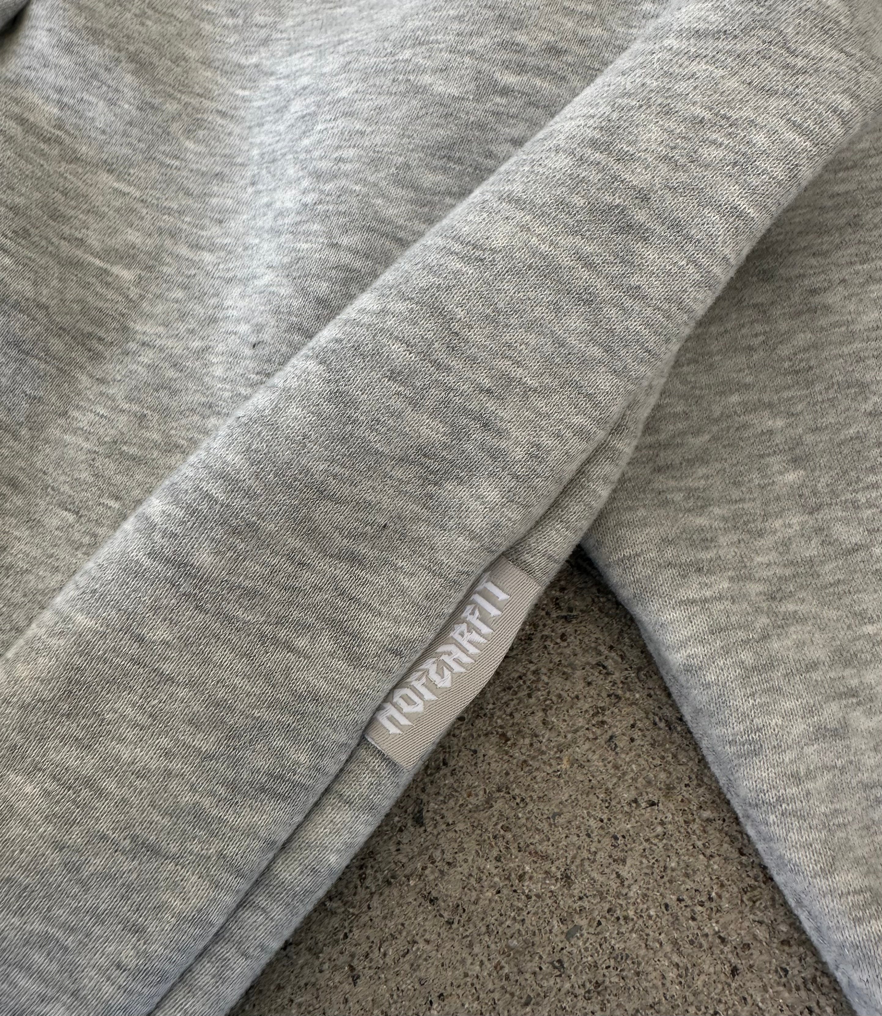 Boxy Zip-Up Hoodie - Gray
