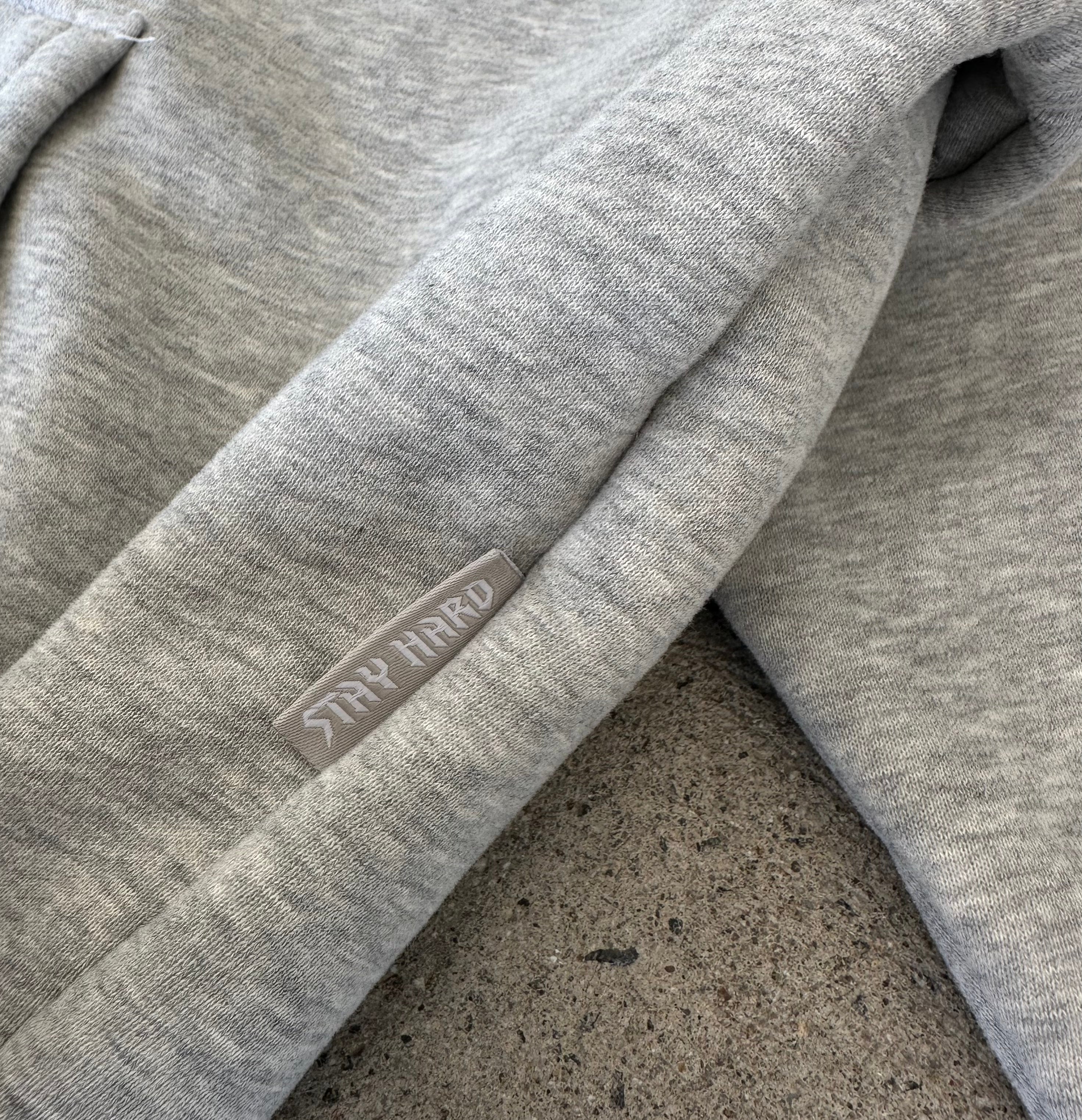 Boxy Zip-Up Hoodie - Gray