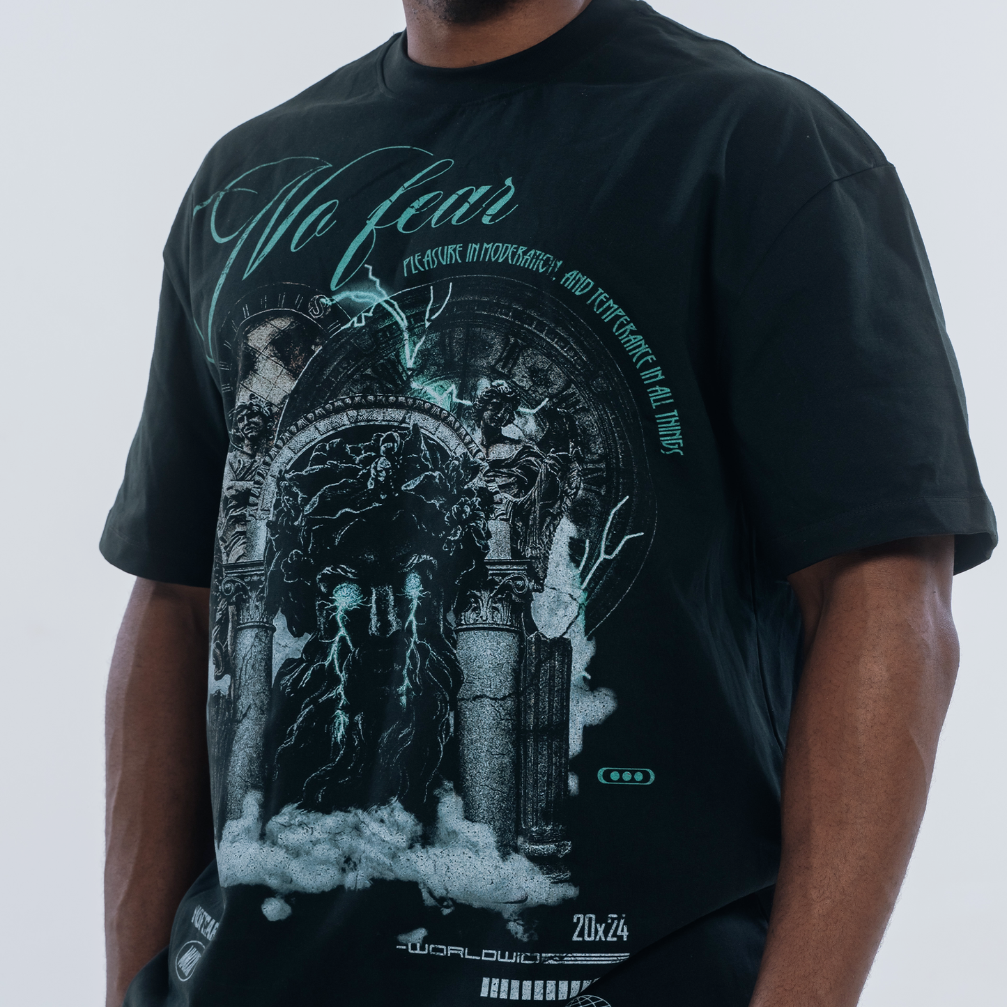 T-shirt oversize GKG imparable - Noir