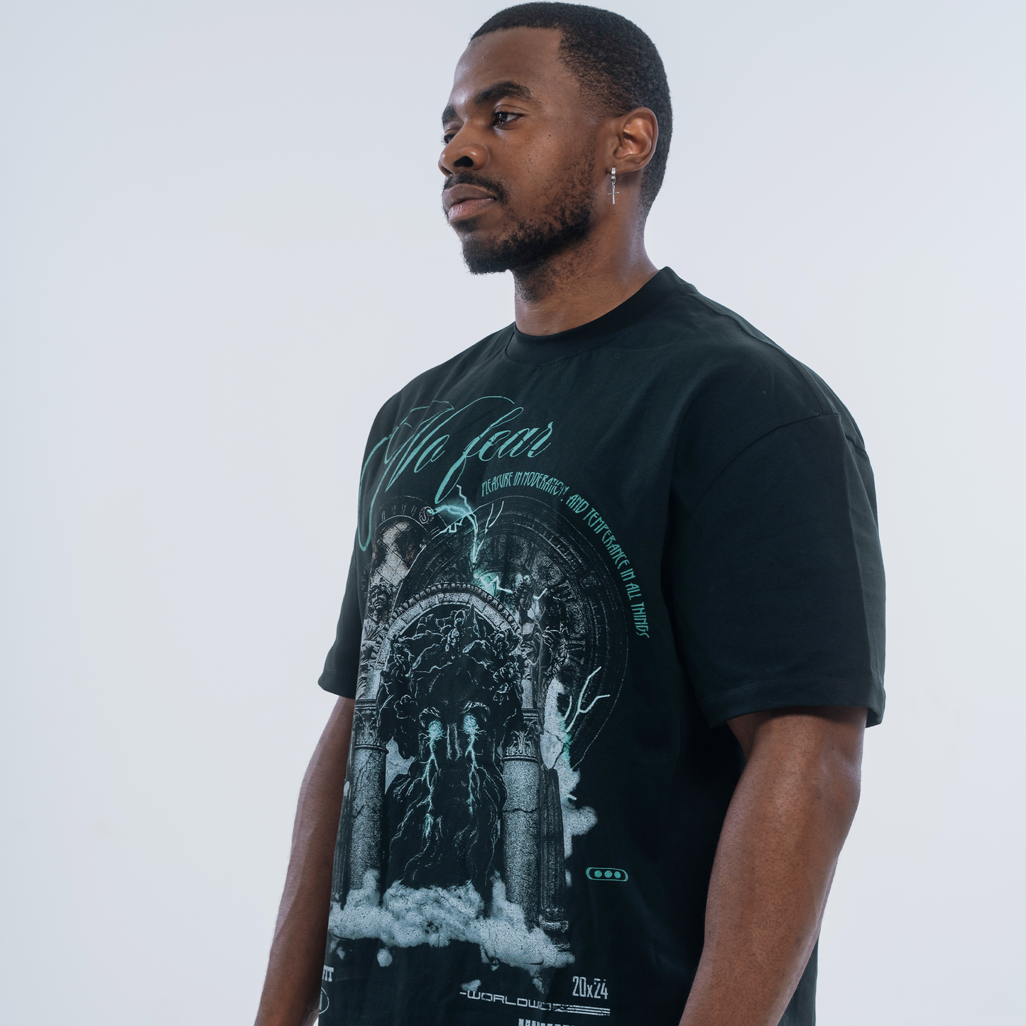 T-shirt oversize GKG imparable - Noir